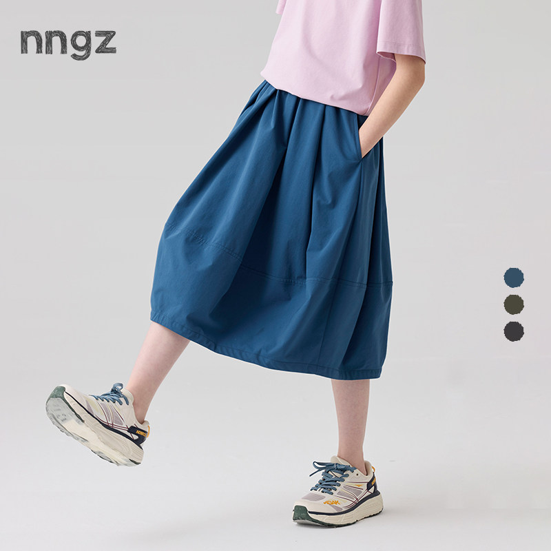 NNGZ山系户外女童廓形半身裙26夏季新儿童洋气灯笼裙童装休闲裙子图片