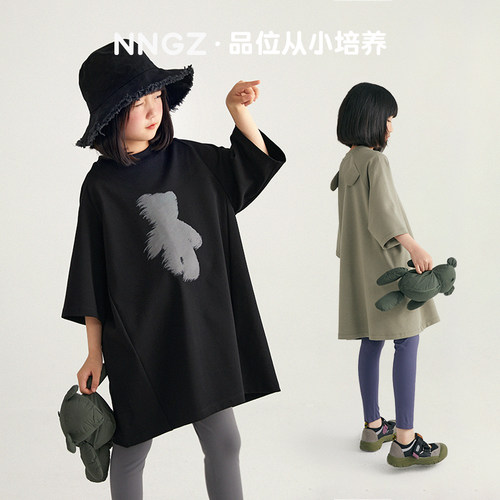 设计感印花女童卫衣裙NNGZ