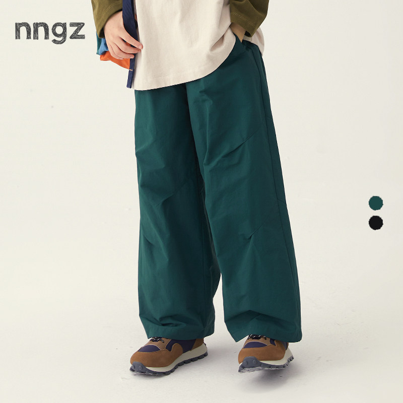NNGZ山系户外女童休闲裤春季洋气时髦儿童阔腿裤宽松百搭童装长裤