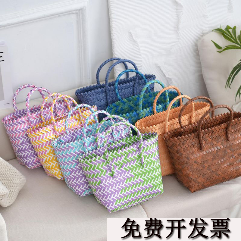 教师节编织菜篮子包伴手礼手提包