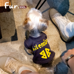 T约克夏马尔济斯比熊 FurFur周末小狗狗春夏宠物衣服字母潮牌无袖