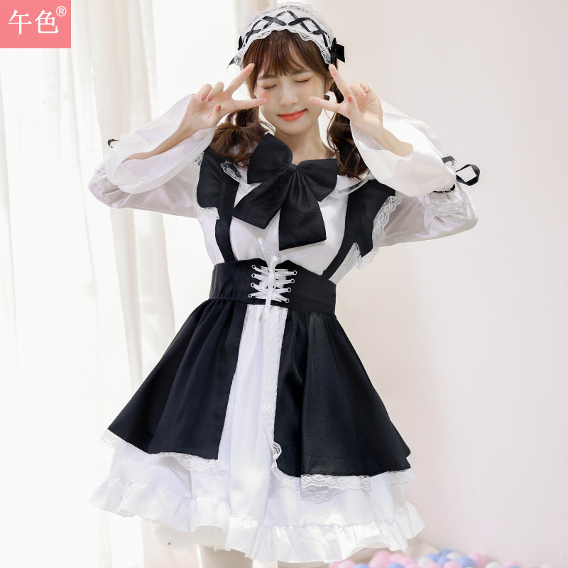 女仆装cosplay可爱哥特风洛丽塔日常日系大码萝莉男生穿女装大佬