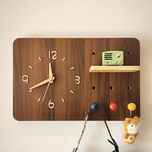 中古风电表箱装 电闸盒带钟表画免打孔轻奢高级感时钟 饰画2025新款