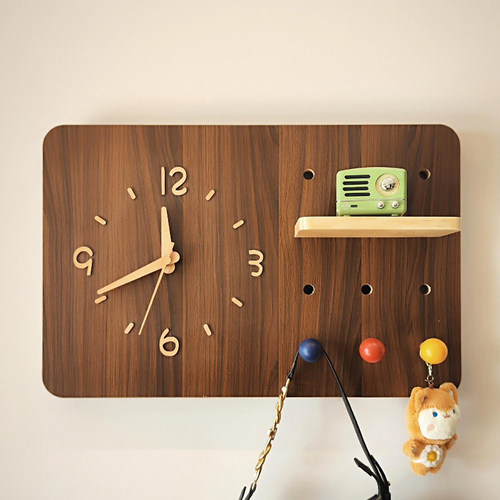 中古风电表箱装饰画2025新款电闸盒带钟表画免打孔轻奢高级感时钟