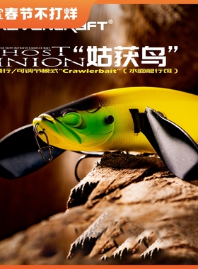 2021新款Ravencraft子夜鸦语姑获鸟GHOST-PINION爬行水面型路亚饵