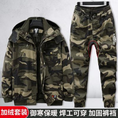 冬季纯棉宽松套装加绒保暖