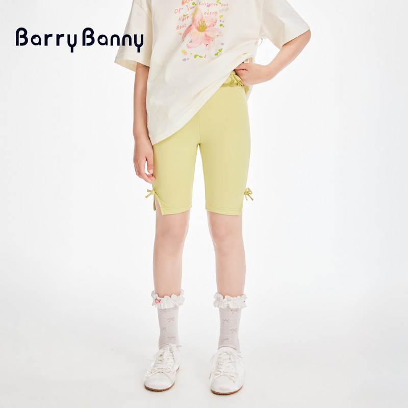 BarryBanny女童紧身五分裤夏季新款儿童女孩百搭短裤中大童骑行裤