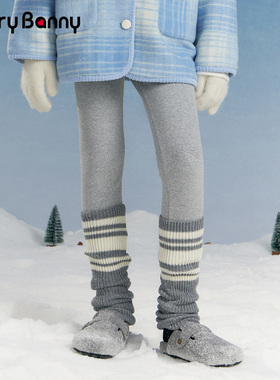 BarryBanny女童加绒打底裤2026新款春季儿童女孩奥粒绒外穿保暖裤