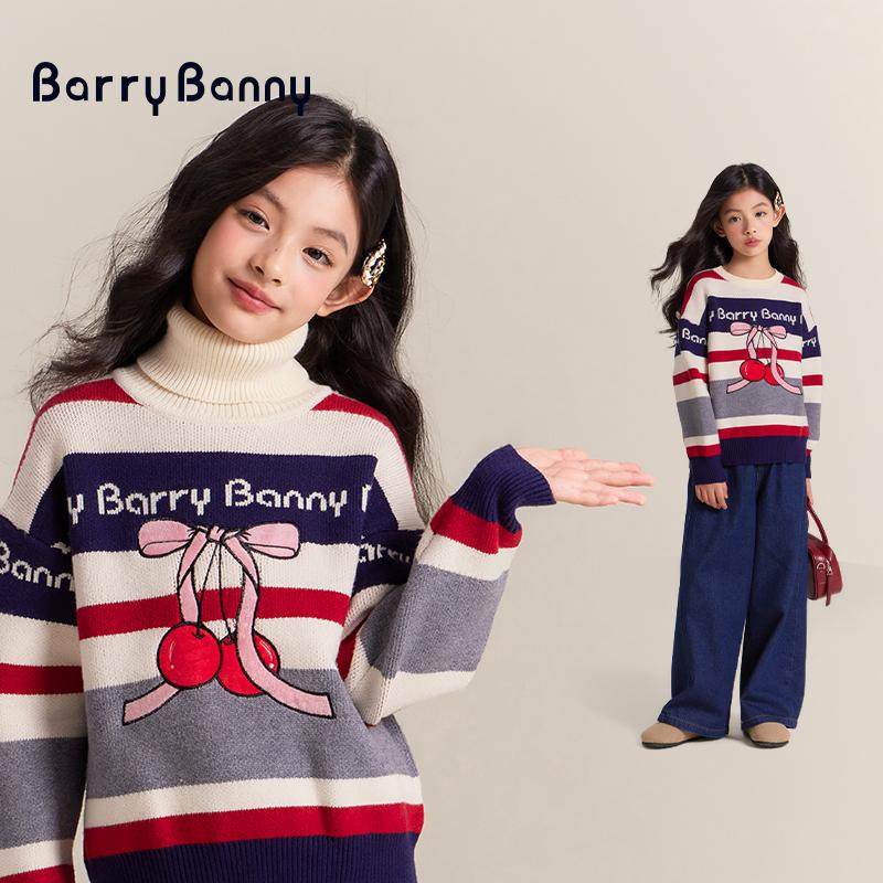 针织衫BarryBanny女童保暖毛衣
