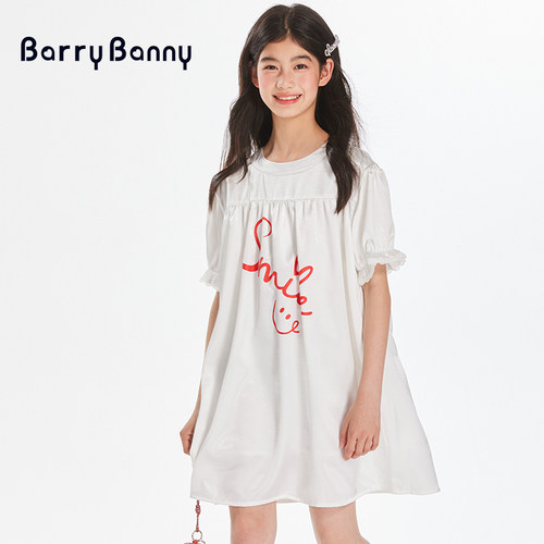 BarryBanny女童连衣裙薄款睡裙