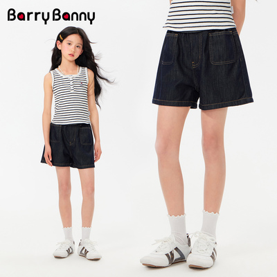 BarryBanny女童牛仔短裤休闲裤子