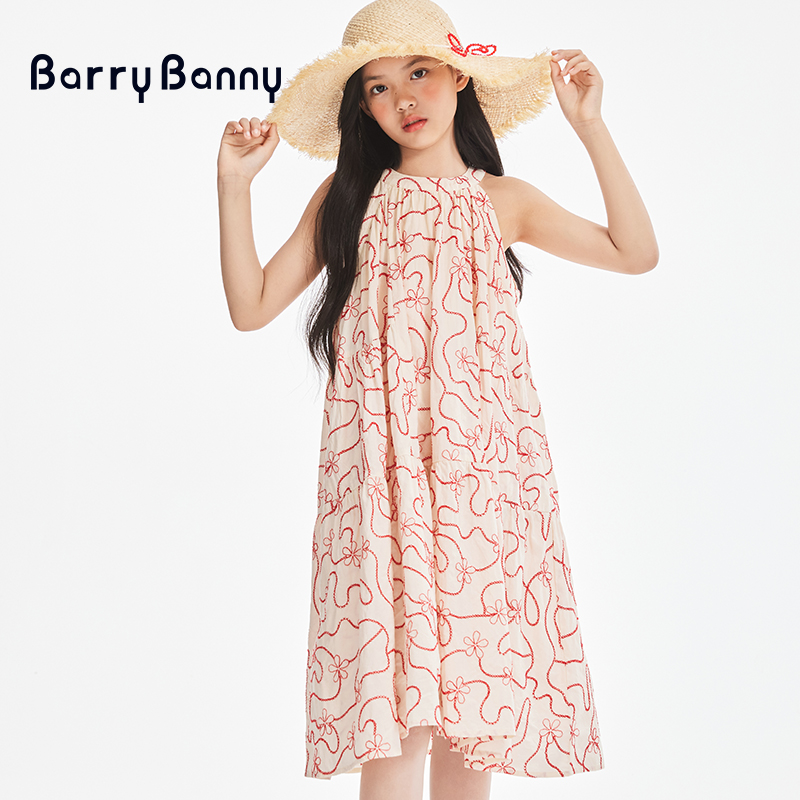 BarryBanny女童连衣裙度假风长裙