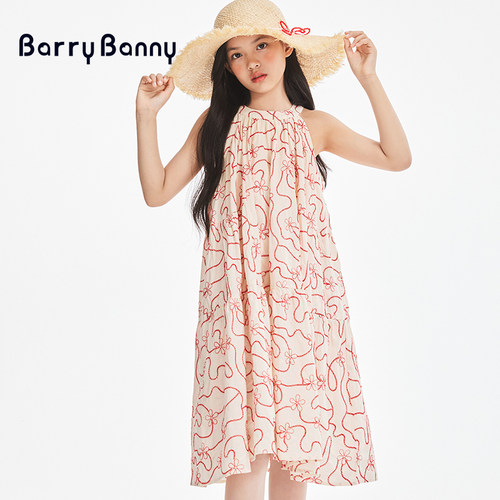 BarryBanny女童连衣裙度假风长裙