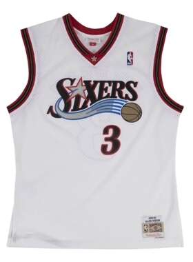 【限量】NBA复古球衣 艾弗森 Iverson 76人 MN SW 热印 篮球 白色