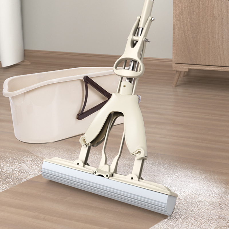 对折海绵拖把家用一拖净免手洗吸水拖把胶棉拖布懒人折叠挤水拖把