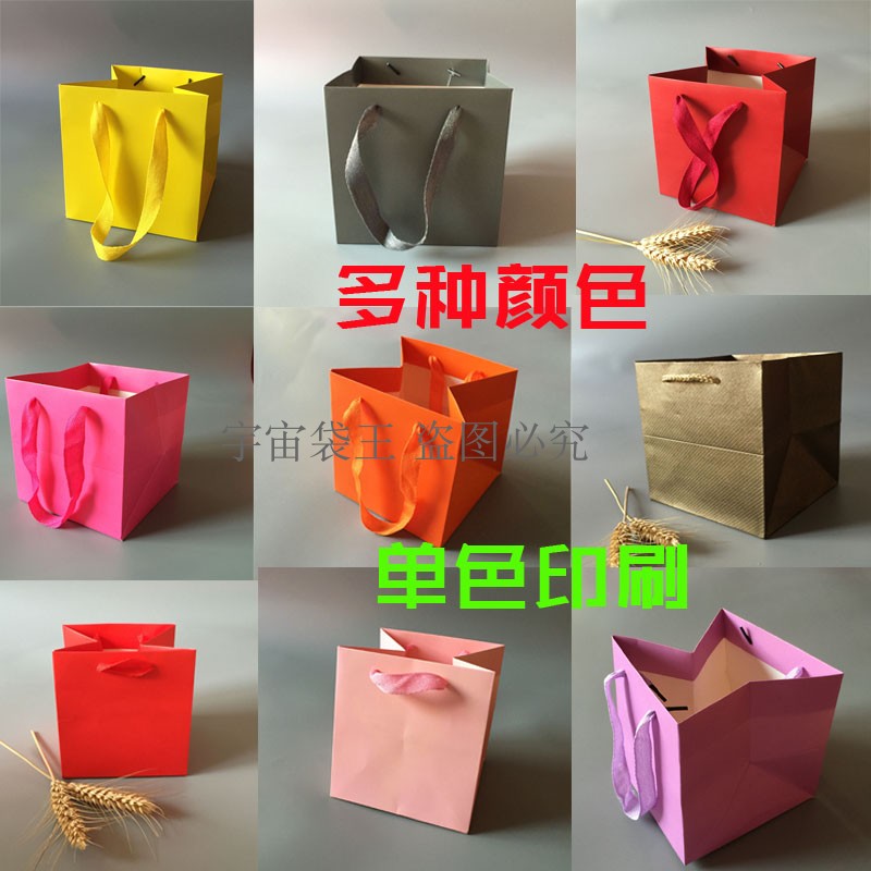正方形纸袋方体礼品袋宽底加宽包装盒陶瓷纸袋 手提袋 厚w包装袋