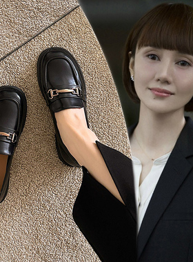 单鞋女2025新款春夏女鞋英伦风小皮鞋黑色平底乐福鞋jk豆豆鞋子