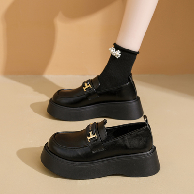 增高单鞋2026春jk大头女鞋子
