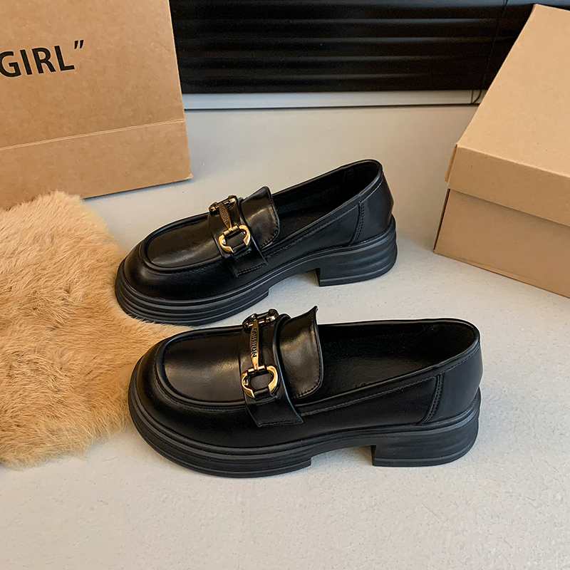 厚底乐福鞋女英伦风jk小皮鞋子