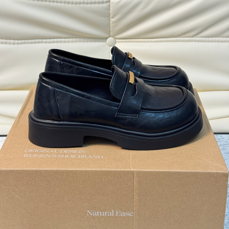 厚底单鞋女英伦风百搭黑色小皮鞋2026新款春秋乐福鞋jk上班工作鞋,女鞋,乐福鞋（豆豆鞋）,淘宝优惠券,粉丝福利购,淘宝优惠卷