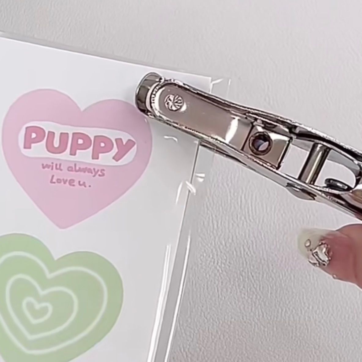 打孔器手工diy手账pvc袋子背卡圆孔打孔器小型打包专用学生专用