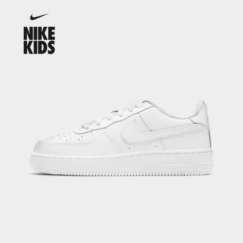 Nike耐克女鞋AIR FORCE 1纯白空军一号大童运动鞋板鞋DH2920-111