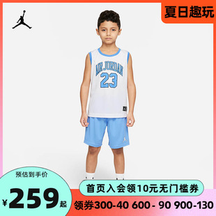 Nike耐克2022年夏新款儿童篮球服无袖休闲运动2件套装 CZ1992-687