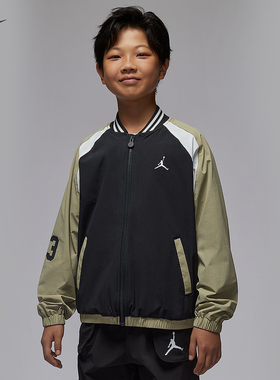 Nike耐克大童轻便型夹克秋季JORDAN男女童梭织运动外套IQ5942-045