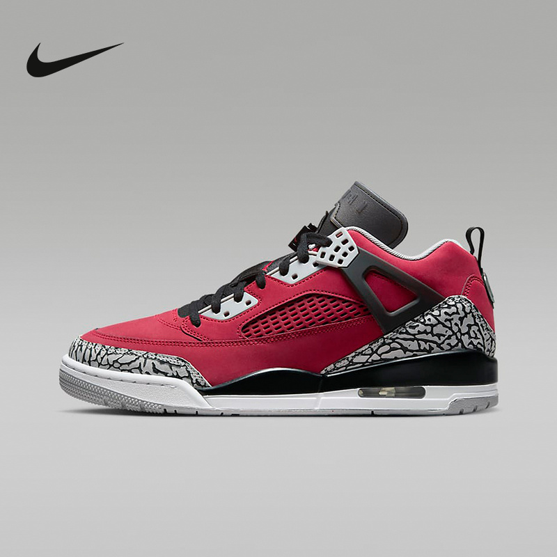 耐克男鞋Jordan Spizike 黑红简版AJ4 低帮复古篮球鞋FQ1759-600