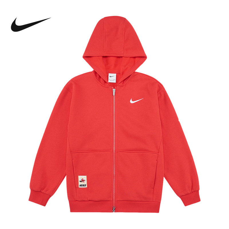 Nike耐克男女童新款红色休闲舒适外套百搭运动针织夹克IV4751-657,童装/婴儿装/亲子装,夹克/皮衣,淘宝优惠券,粉丝福利购,淘宝优惠卷
