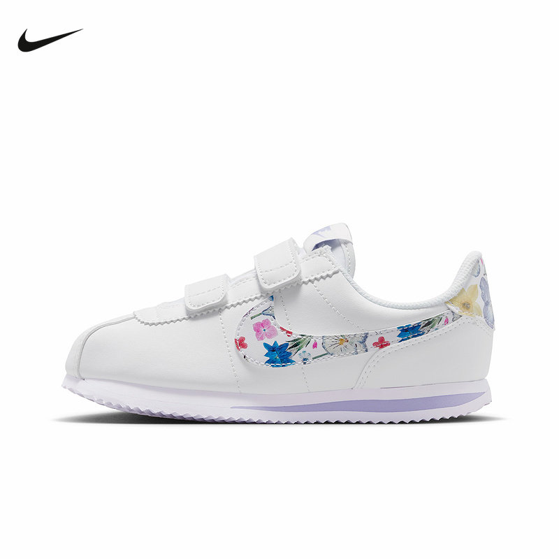 NIKE耐克男女小童鞋新款CORTEZ印花运动鞋魔术贴休闲鞋IO9257-100,运动鞋new,童鞋/青少年鞋,淘宝优惠券,粉丝福利购,淘宝优惠卷