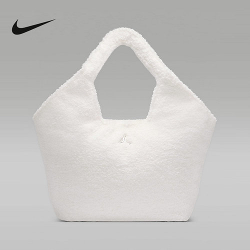 Nike耐克女休闲时尚简约收纳百搭仿羊羔绒托特包单肩包IQ3198-133