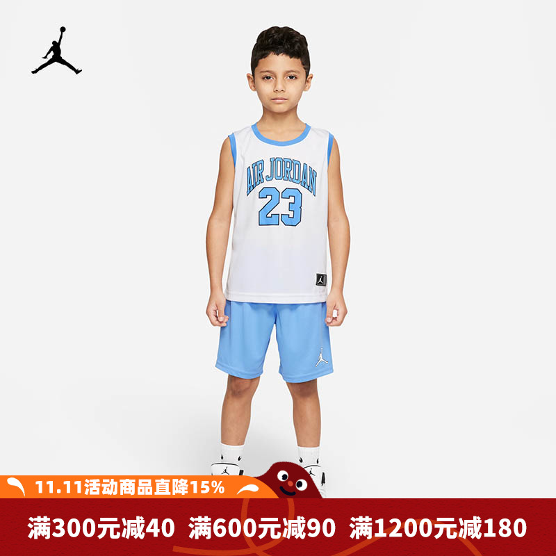 Nike耐克2023年夏季款儿童篮球服无袖休闲运动2件套装 CZ1992-687