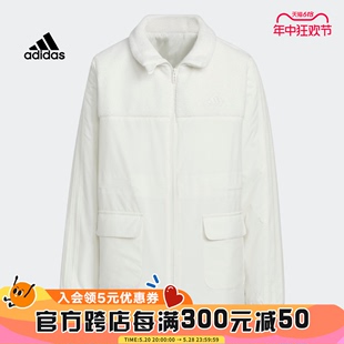 女大童儿童休闲运动保暖棉服IQ1350 adidas阿迪达斯2023年秋季 款