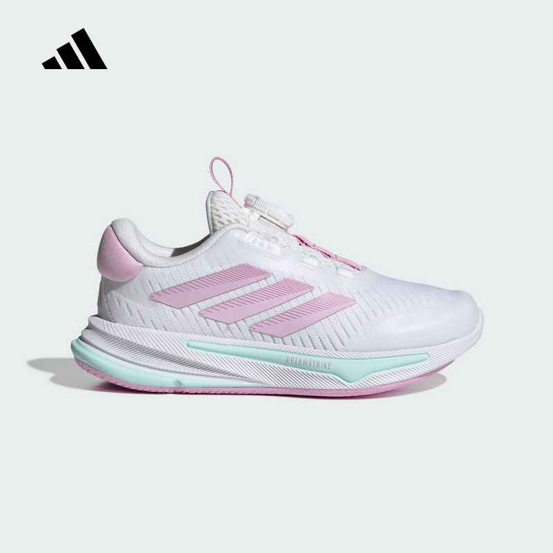 Adidas阿迪达斯女小童鞋休闲舒适领航系列缓震柔弹慢跑鞋HP3575