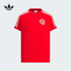 T恤 阿迪达斯三叶草玩具总动员连帽半截袖 男女大童红色短袖 KV6595