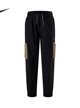 Nike耐克男女童新款休闲百搭迎新系列舒适运动梭织长裤HV8966-010
