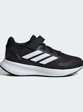 ADIDAS KIDS阿迪达斯 RUNFALCON 5 EL C黑色跑步鞋男小童IE8574