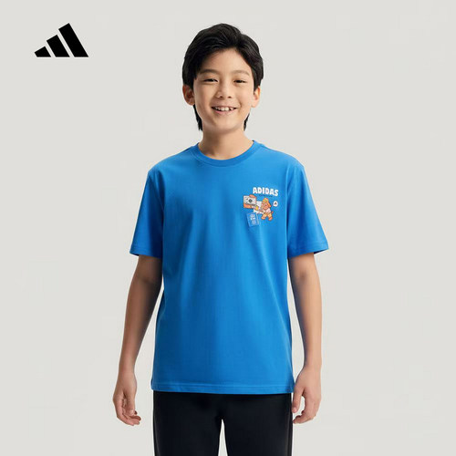 adidas阿迪达斯2026夏男小童LB GFX SS TEE运动休闲短袖T恤KH0251