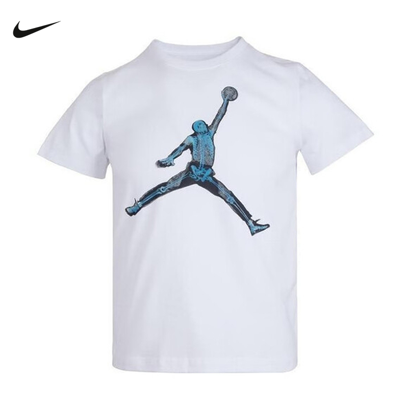 NIKE耐克短袖男夏新款Jordan印花透气白色圆领运动T恤IO2797-100