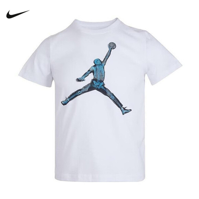 NIKE耐克短袖男夏新款Jordan印花透气白色圆领运动T恤IO2797-100