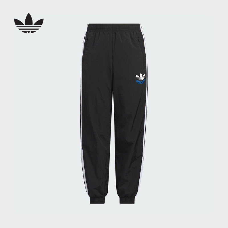Adidas阿迪达斯男大童新款休闲束脚运动裤百搭三叶草长裤KB4