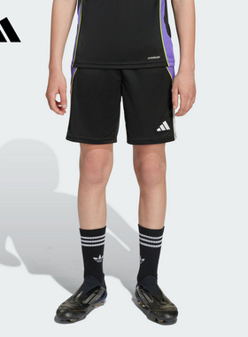 Adidas阿迪达斯男大童运动休闲舒适宽松时尚百搭足球短裤JW4369