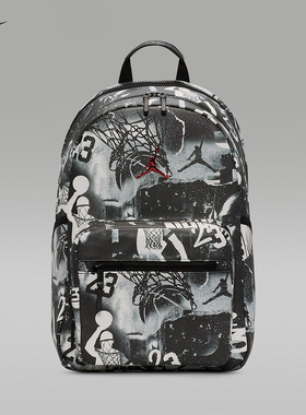 NIKE耐克双肩包男包女包Jordan图案印花运动包学生书包II6449-011