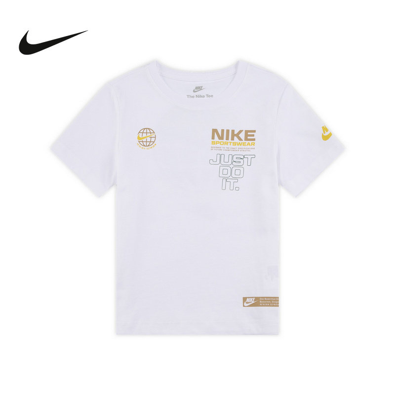 Nike耐克男子新款宽松透气休闲运动短袖针织衫儿童T恤IO5964-100,童装/婴儿装/亲子装,T恤,淘宝优惠券,粉丝福利购,淘宝优惠卷