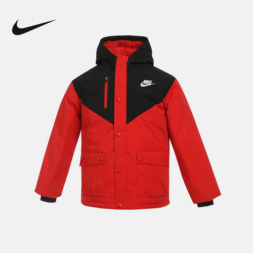 Nike耐克男童新款上衣时尚短款羽绒服休闲舒适保暖外套IQ9990-657