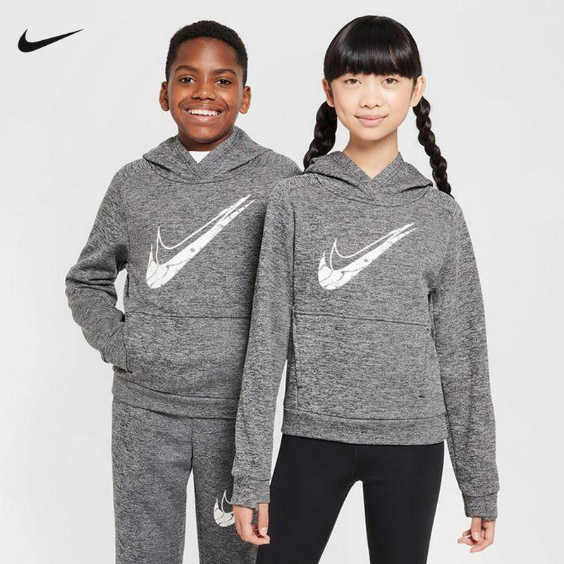 Nike耐克男女童装2025冬新款大童加绒连帽宽松保暖卫衣HF4414-010,童装/婴儿装/亲子装,卫衣/绒衫,淘宝优惠券,粉丝福利购,淘宝优惠卷