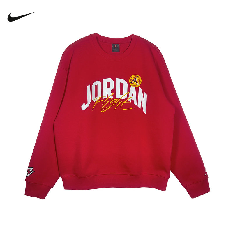 NIKE耐克男卫衣26春新款Jordan印花红色圆领针织套头衫IU5376-687,童装/婴儿装/亲子装,卫衣/绒衫,淘宝优惠券,粉丝福利购,淘宝优惠卷