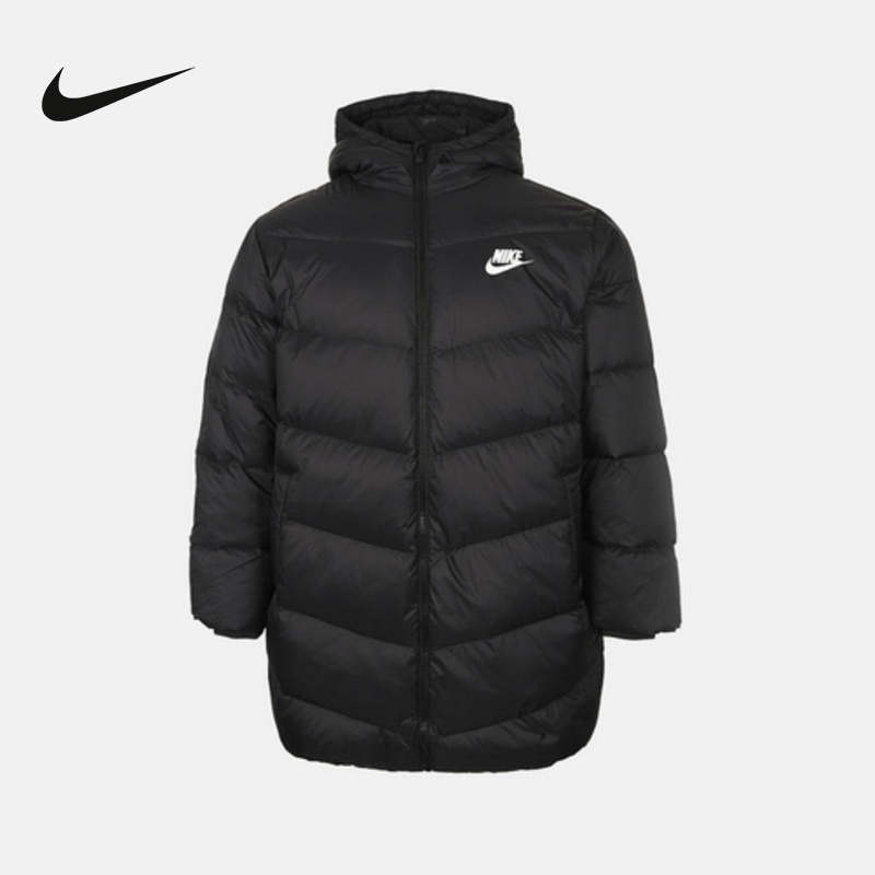 Nike耐克男女童新款休闲舒适运动保暖百搭中长款羽绒服IQ6001-010
