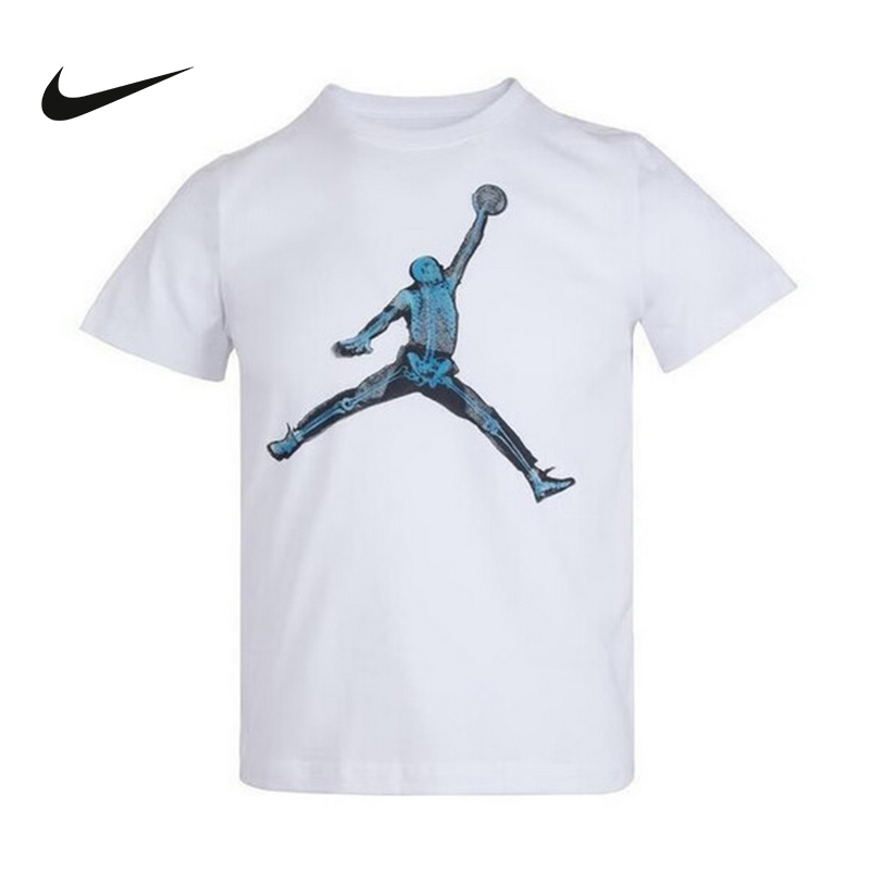 Nike耐克男子新款时尚休闲运动儿童短袖针织衫百搭T恤IO2797-100